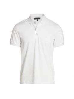 Rag & Bone Principal Jersey Classic Fit Polo For Men Black