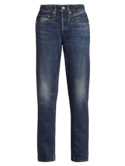 Rag & Bone Miramar Straight-Leg Mid-Rise Jeans