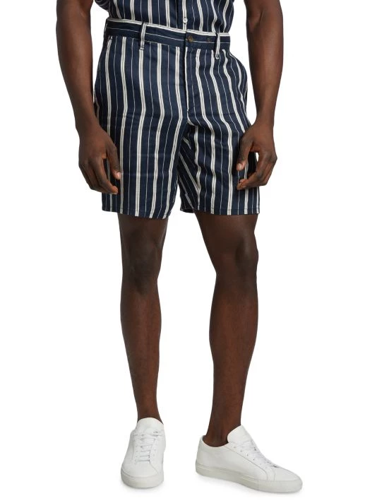 Rag & Bone Perry Striped Linen Shorts For Men 4 Rag & Bone Perry Striped Linen Shorts For Men - Image 4