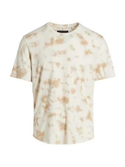 Rag & Bone Haydon Tie-Dye Linen T-Shirt For Men Leaf Green
