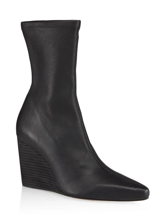 Rag & Bone Phoenix Leather Wedge Boots Black 2 Rag & Bone Phoenix Leather Wedge Boots Black - Image 2