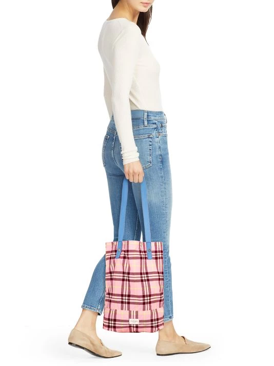 Rag & Bone Addison Plaid Carryall Tote Pink Plaid 2 Rag & Bone Addison Plaid Carryall Tote Pink Plaid - Image 2