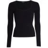 Rag & Bone Asher Long-Sleeve Rib-Knit Sweater Black