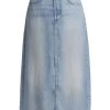 Rag & Bone Liquid Miramar Denim Midi-Skirt