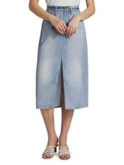 Rag & Bone Liquid Miramar Denim Midi-Skirt -Rag & bone Sales Shop unnamed file 1411