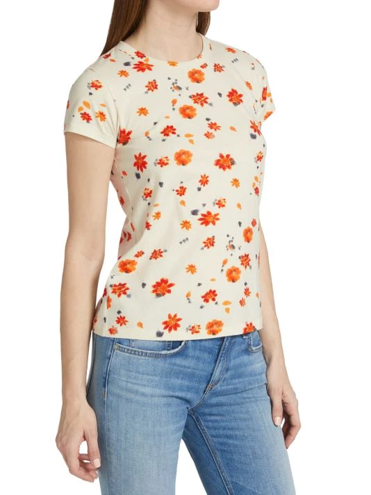 Rag & Bone Cotton Floral T-Shirt 4 Rag & Bone Cotton Floral T-Shirt - Image 4