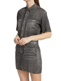 Rag & Bone Liquid Miramar Denim Minidress -Rag & bone Sales Shop unnamed file 1547