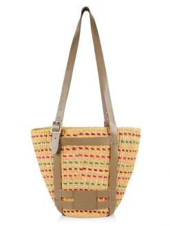 Rag & Bone Rag & Bone X AAKS Straw Tote Tan