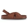 Rag & Bone Bailey Leather Cross-Strap Sandals Redwood