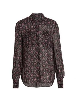 Rag & Bone Luisa Floral-Print Blouse