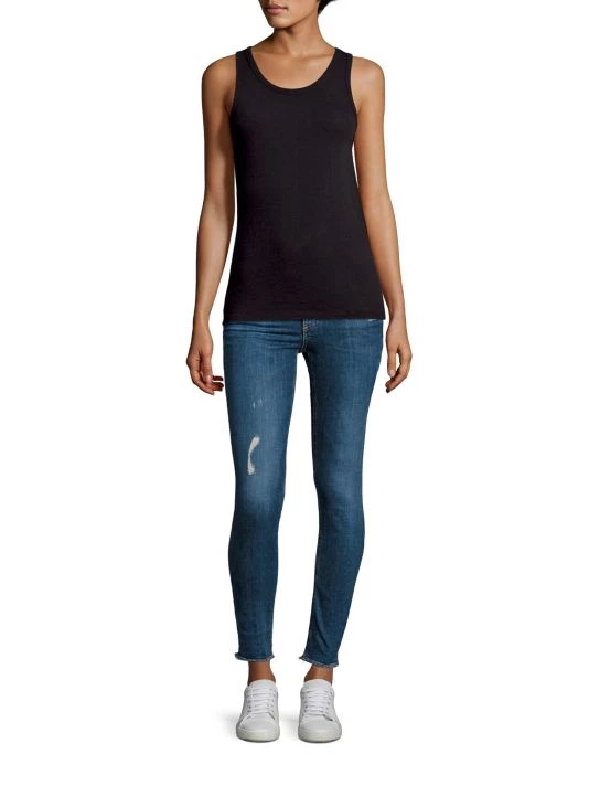 Rag & Bone Cotton Scoopneck Tank Top Black 2 Rag & Bone Cotton Scoopneck Tank Top Black - Image 2