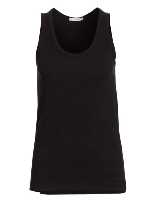 Rag & Bone Cotton Scoopneck Tank Top Black 6 Rag & Bone Cotton Scoopneck Tank Top Black - Image 6