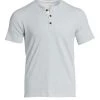 Rag & Bone Textured Slim-fit Short Sleeve Henley T-Shirt For Men White