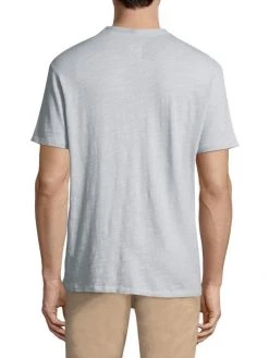 Rag & Bone Textured Slim-fit Short Sleeve Henley T-Shirt For Men White -Rag & bone Sales Shop unnamed file 1861