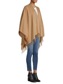Rag & Bone Fringe-Trim Cashmere Poncho Heather Grey -Rag & bone Sales Shop unnamed file 1928