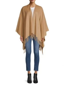 Rag & Bone Fringe-Trim Cashmere Poncho Heather Grey -Rag & bone Sales Shop unnamed file 1931