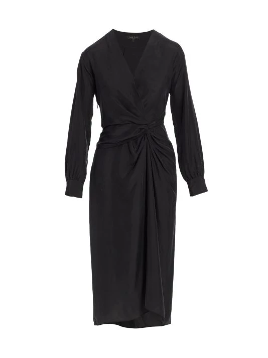Rag & Bone Amber Silk Twist Midi Dress 1 Rag & Bone Amber Silk Twist Midi Dress