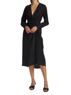 Rag & Bone Amber Silk Twist Midi Dress 9 Rag & Bone Amber Silk Twist Midi Dress -Rag & bone Sales Shop unnamed file 1977