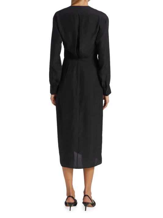 Rag & Bone Amber Silk Twist Midi Dress 5 Rag & Bone Amber Silk Twist Midi Dress - Image 5