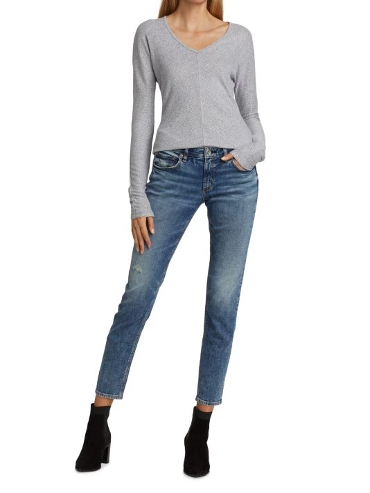 Rag & Bone Rib-Knit Bias Long Sleeve Top 2 Rag & Bone Rib-Knit Bias Long Sleeve Top - Image 2