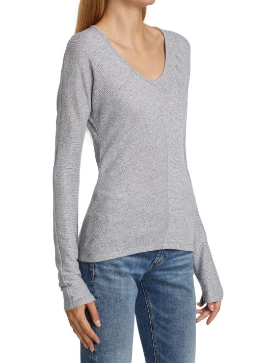 Rag & Bone Rib-Knit Bias Long Sleeve Top 4 Rag & Bone Rib-Knit Bias Long Sleeve Top - Image 4