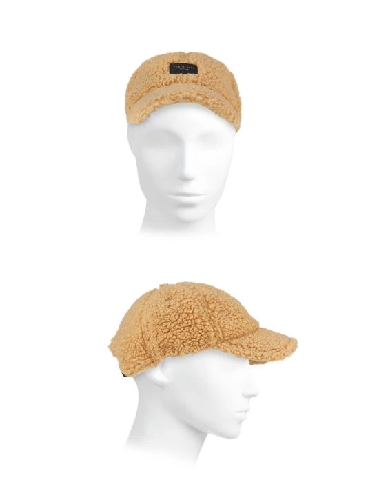 Rag & Bone Addison Faux Shearling Baseball Cap Black 3 Rag & Bone Addison Faux Shearling Baseball Cap Black - Image 3