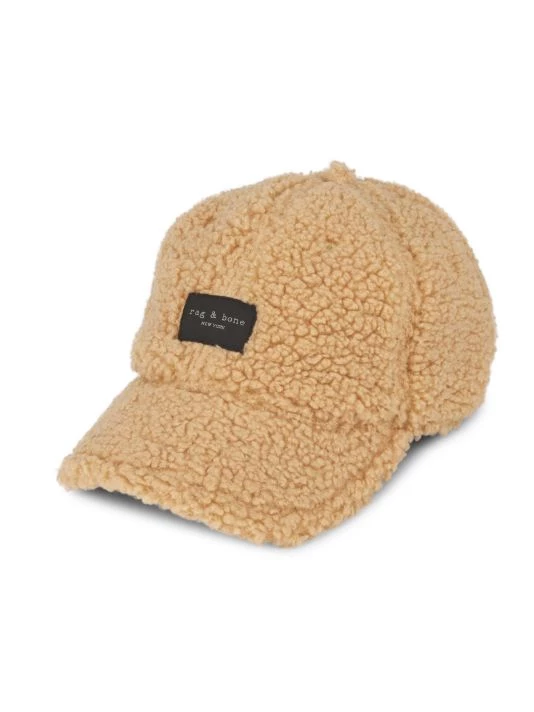 Rag & Bone Addison Faux Shearling Baseball Cap Black 5 Rag & Bone Addison Faux Shearling Baseball Cap Black - Image 5