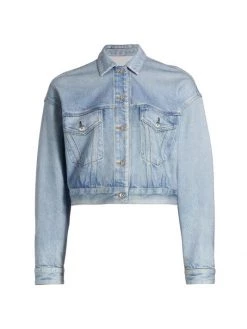 Rag & Bone Miramar Cropped Trucker Denim Jacket