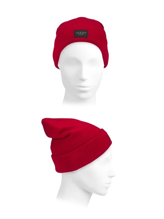 Rag & Bone Addison Wool Beanie Red 2 Rag & Bone Addison Wool Beanie Red - Image 2