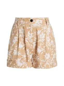 Rag & Bone Ivy Printed Floral Linen Shorts