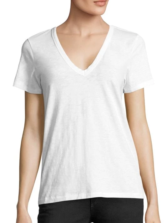 Rag & Bone V-Neck Cotton Tee Black 7 Rag & Bone V-Neck Cotton Tee Black - Image 7