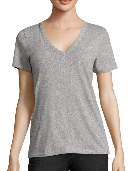 Rag & Bone V-Neck Cotton Tee Black 9 Rag & Bone V-Neck Cotton Tee Black - Image 9