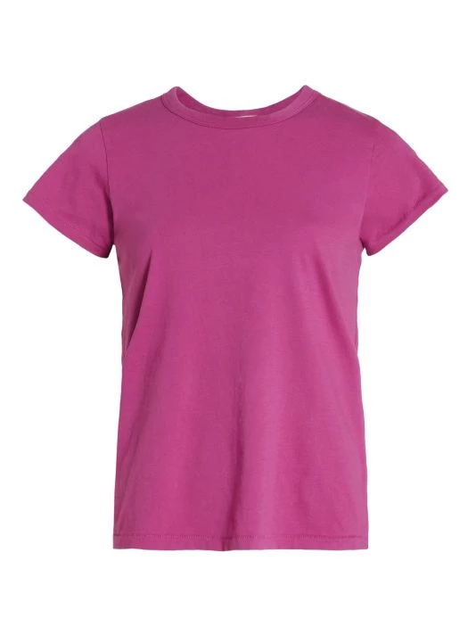 Rag & Bone Organic Pima Cotton Tee Deep Pink 3 Rag & Bone Organic Pima Cotton Tee Deep Pink - Image 3
