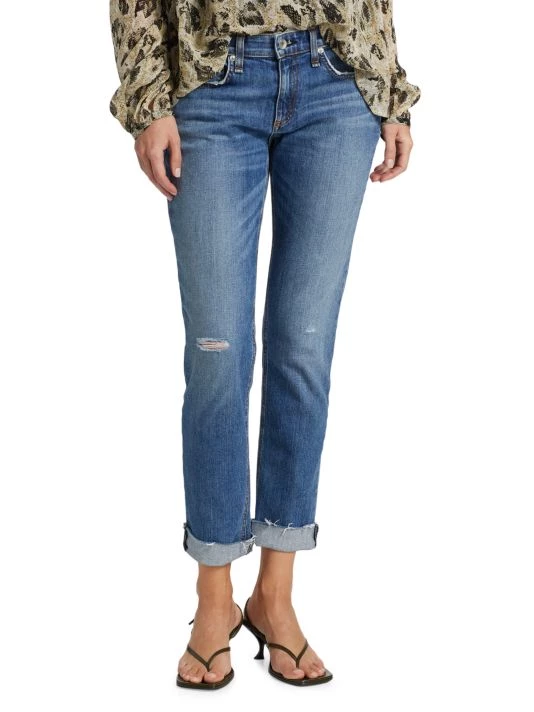 Rag & Bone Dre Low-Rise Stretch Slim Crop Boyfriend Jeans 3 Rag & Bone Dre Low-Rise Stretch Slim Crop Boyfriend Jeans - Image 3