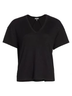 Rag & Bone The Knit Ribbed V-Neck Top Black -Rag & bone Sales Shop unnamed file 244
