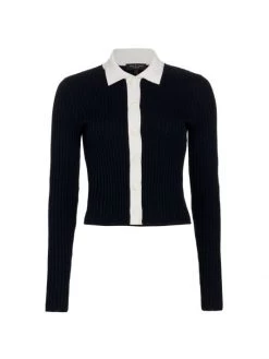 Rag & Bone Navaya Ribbed Polo Cardigan