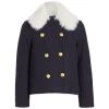 Rag & Bone Alfie Faux Shearling Collar Peacoat