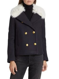 Rag & Bone Alfie Faux Shearling Collar Peacoat -Rag & bone Sales Shop unnamed file 247