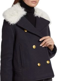 Rag & Bone Alfie Faux Shearling Collar Peacoat -Rag & bone Sales Shop unnamed file 250