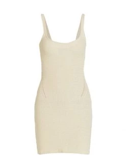 Rag & Bone Lena Organic Cotton Mini Dress Light Dove