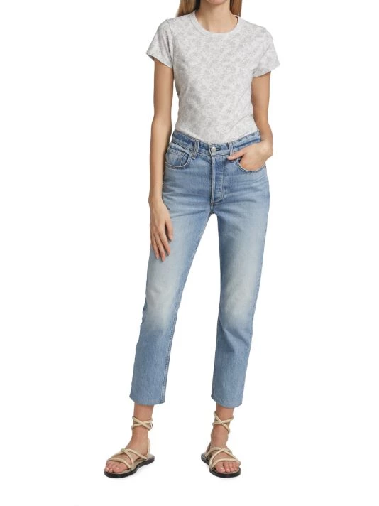 Rag & Bone Julie Floral Organic Cotton Tee White Multi 2 Rag & Bone Julie Floral Organic Cotton Tee White Multi - Image 2