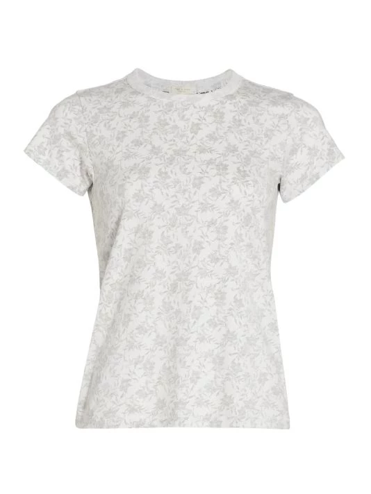 Rag & Bone Julie Floral Organic Cotton Tee White Multi 3 Rag & Bone Julie Floral Organic Cotton Tee White Multi - Image 3
