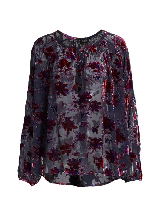 Rag & Bone Yuni Burnout Blouse 1 Rag & Bone Yuni Burnout Blouse
