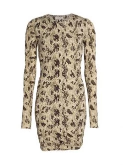 Rag & Bone Poppy Draped Snakeskin Print Minidress
