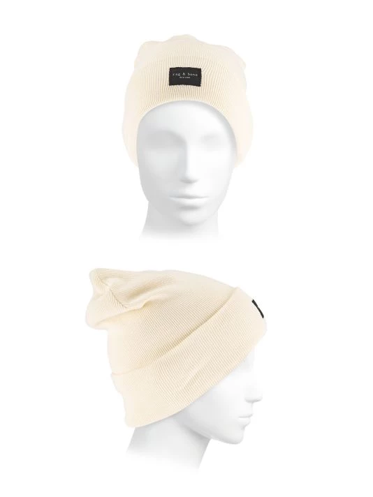 Rag & Bone Addison Logo Beanie Saffron 2 Rag & Bone Addison Logo Beanie Saffron - Image 2