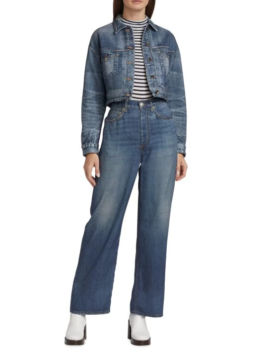 Rag & Bone Miramar Cropped Denim Jacket 2 Rag & Bone Miramar Cropped Denim Jacket - Image 2