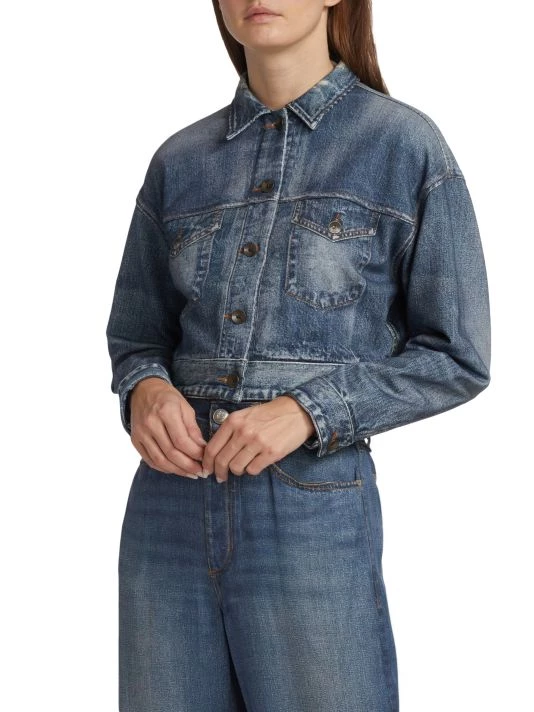 Rag & Bone Miramar Cropped Denim Jacket 4 Rag & Bone Miramar Cropped Denim Jacket - Image 4