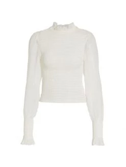 Rag & Bone Kayden Sheer Smocked Blouse