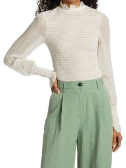 Rag & Bone Kayden Sheer Smocked Blouse -Rag & bone Sales Shop unnamed file 2654