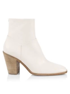 Rag & Bone Axel Square-Toe Leather Ankle Boots